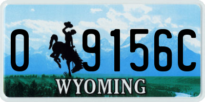 WY license plate 09156C