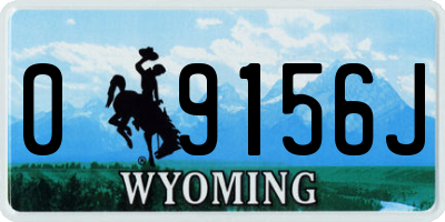 WY license plate 09156J