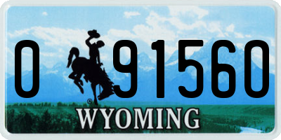 WY license plate 09156O