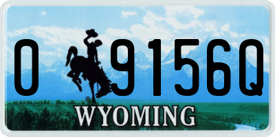 WY license plate 09156Q