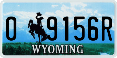 WY license plate 09156R