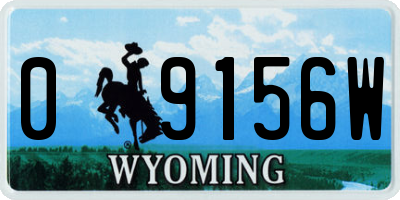 WY license plate 09156W