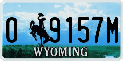WY license plate 09157M