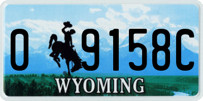 WY license plate 09158C