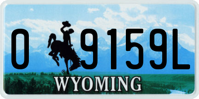 WY license plate 09159L