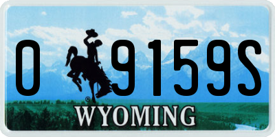 WY license plate 09159S
