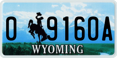 WY license plate 09160A