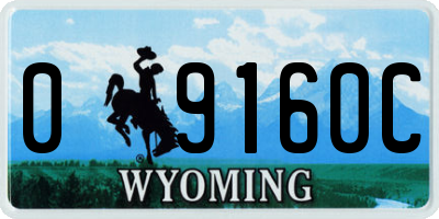 WY license plate 09160C