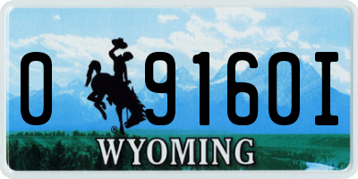 WY license plate 09160I