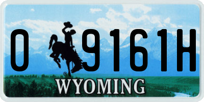 WY license plate 09161H