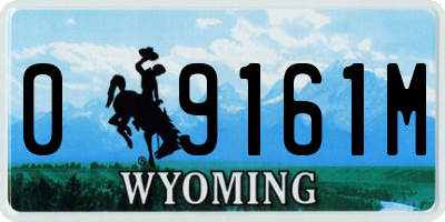 WY license plate 09161M