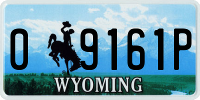 WY license plate 09161P