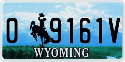 WY license plate 09161V