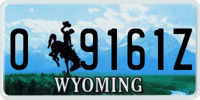 WY license plate 09161Z
