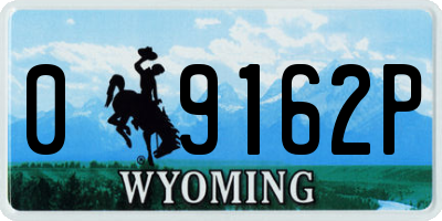 WY license plate 09162P