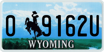 WY license plate 09162U