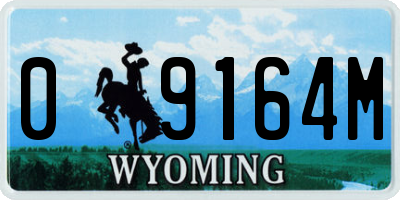 WY license plate 09164M