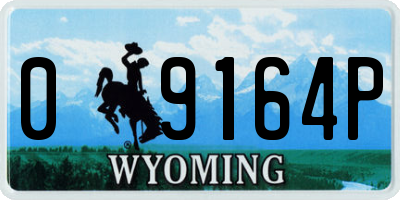 WY license plate 09164P