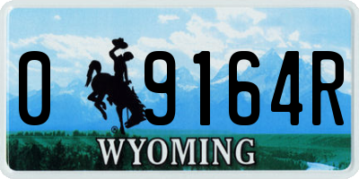 WY license plate 09164R