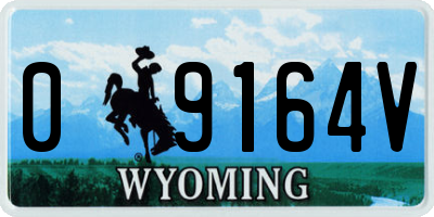 WY license plate 09164V