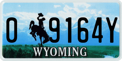 WY license plate 09164Y