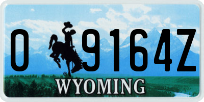 WY license plate 09164Z