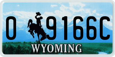 WY license plate 09166C