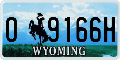 WY license plate 09166H