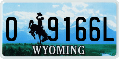 WY license plate 09166L