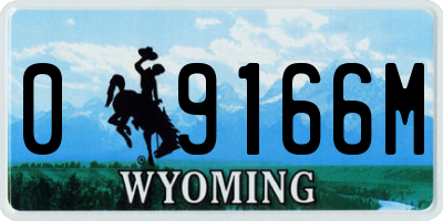 WY license plate 09166M