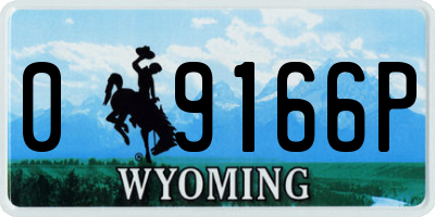 WY license plate 09166P