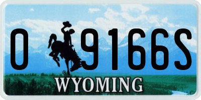 WY license plate 09166S