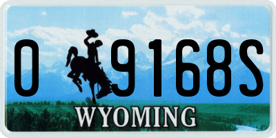 WY license plate 09168S