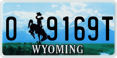 WY license plate 09169T