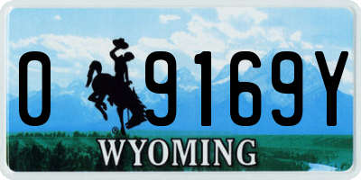 WY license plate 09169Y