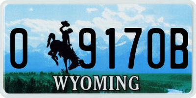 WY license plate 09170B