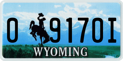 WY license plate 09170I
