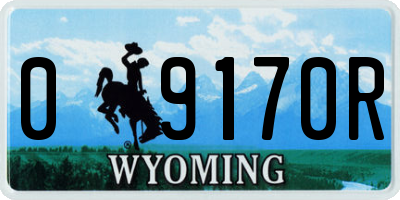 WY license plate 09170R