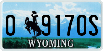 WY license plate 09170S
