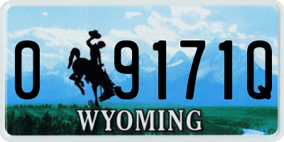WY license plate 09171Q