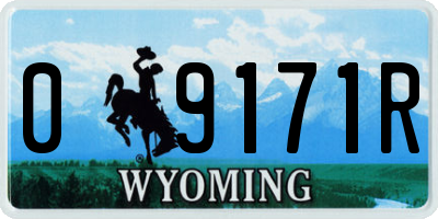 WY license plate 09171R