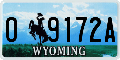 WY license plate 09172A