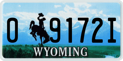 WY license plate 09172I