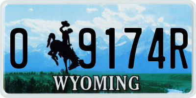 WY license plate 09174R