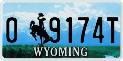 WY license plate 09174T