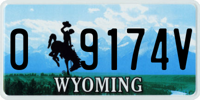 WY license plate 09174V