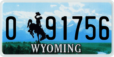 WY license plate 091756