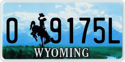 WY license plate 09175L