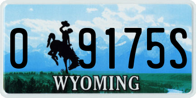 WY license plate 09175S