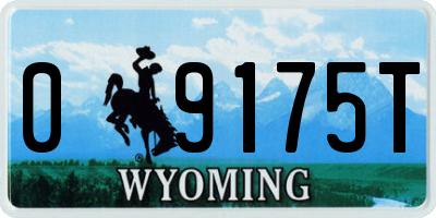 WY license plate 09175T